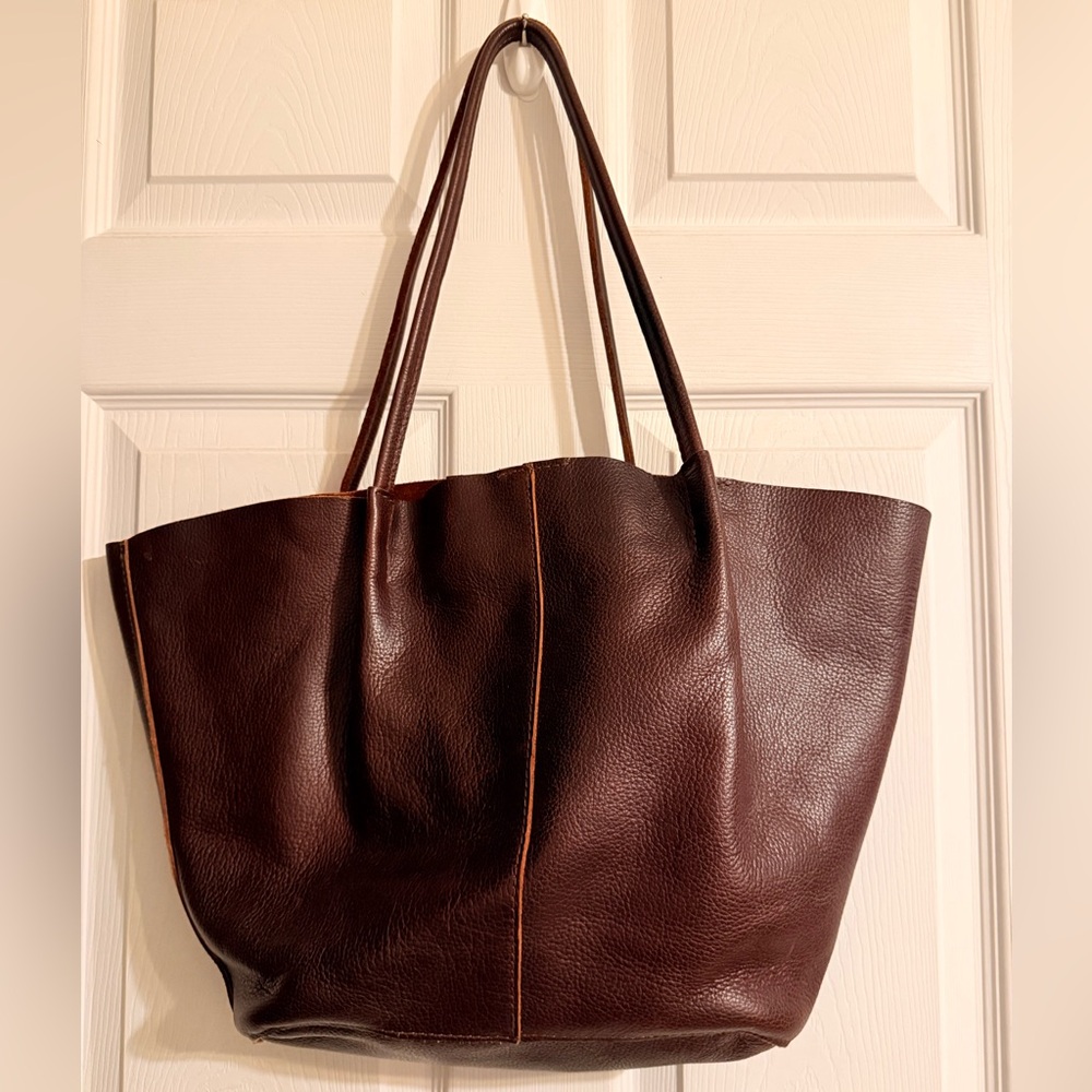 Portland Leather Brown Tote Bag